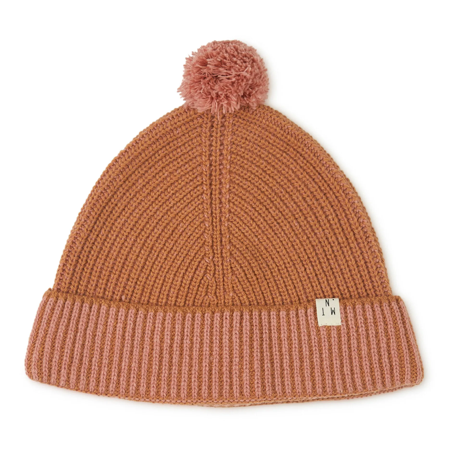 Matona Rust Recycled Materials Pompon Hat