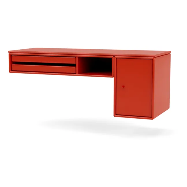 Wall-Mounted Work Desk | Red