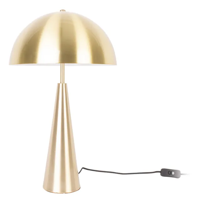 Sublime lámpara de sobremesa de metal | Dorado