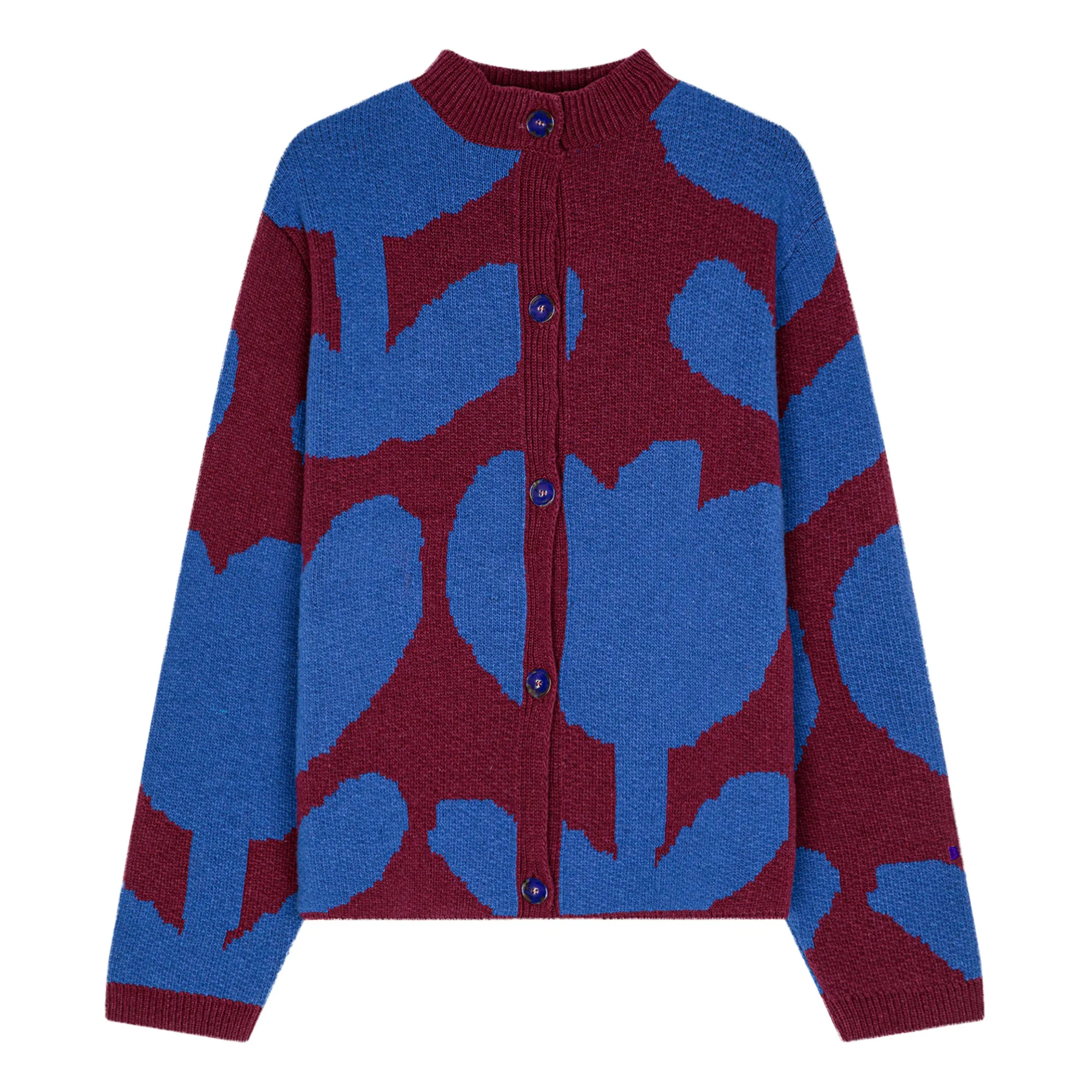 Bobo Choses - Flowers Jacquard Cardigan - Women's collection - - Royal blue  | Smallable