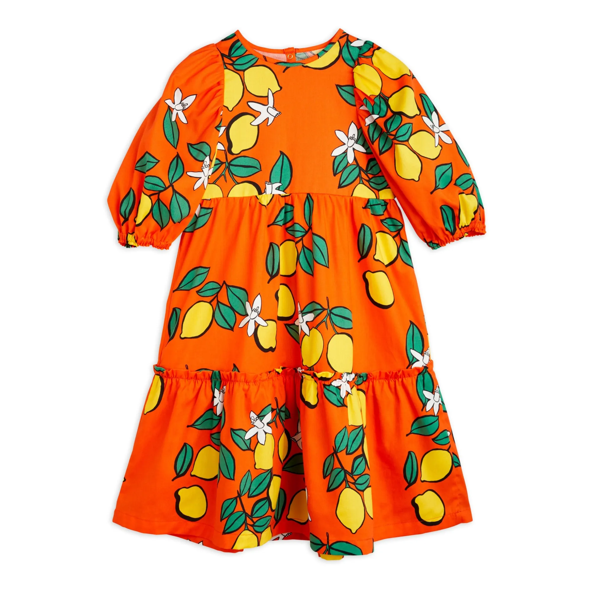 Lemon organic cotton dress | Red- Product image n°0