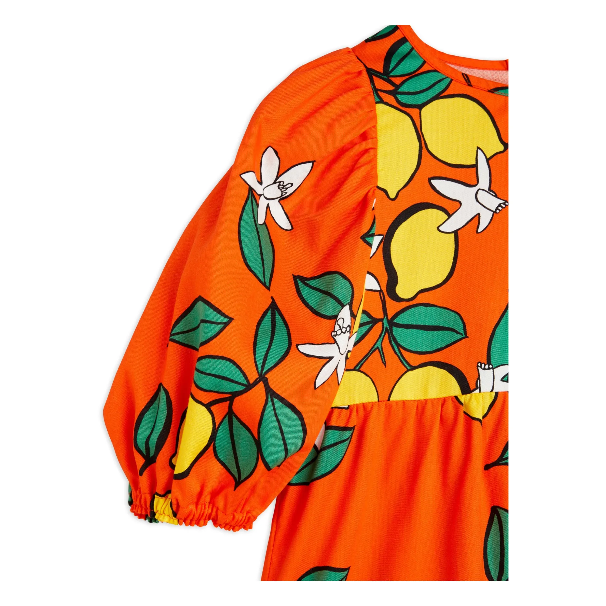 Lemon organic cotton dress | Red- Product image n°4