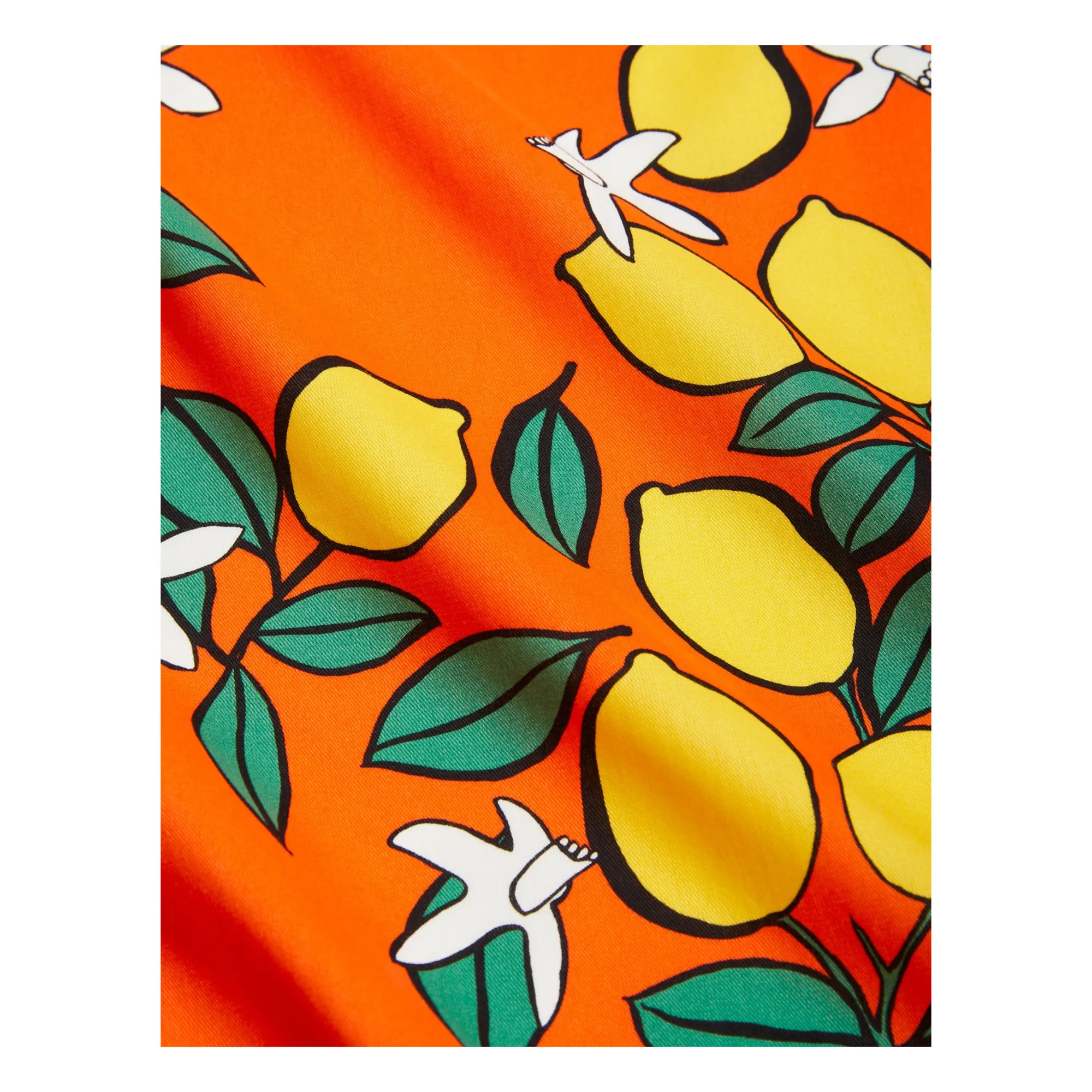 Lemon organic cotton dress | Red- Product image n°5