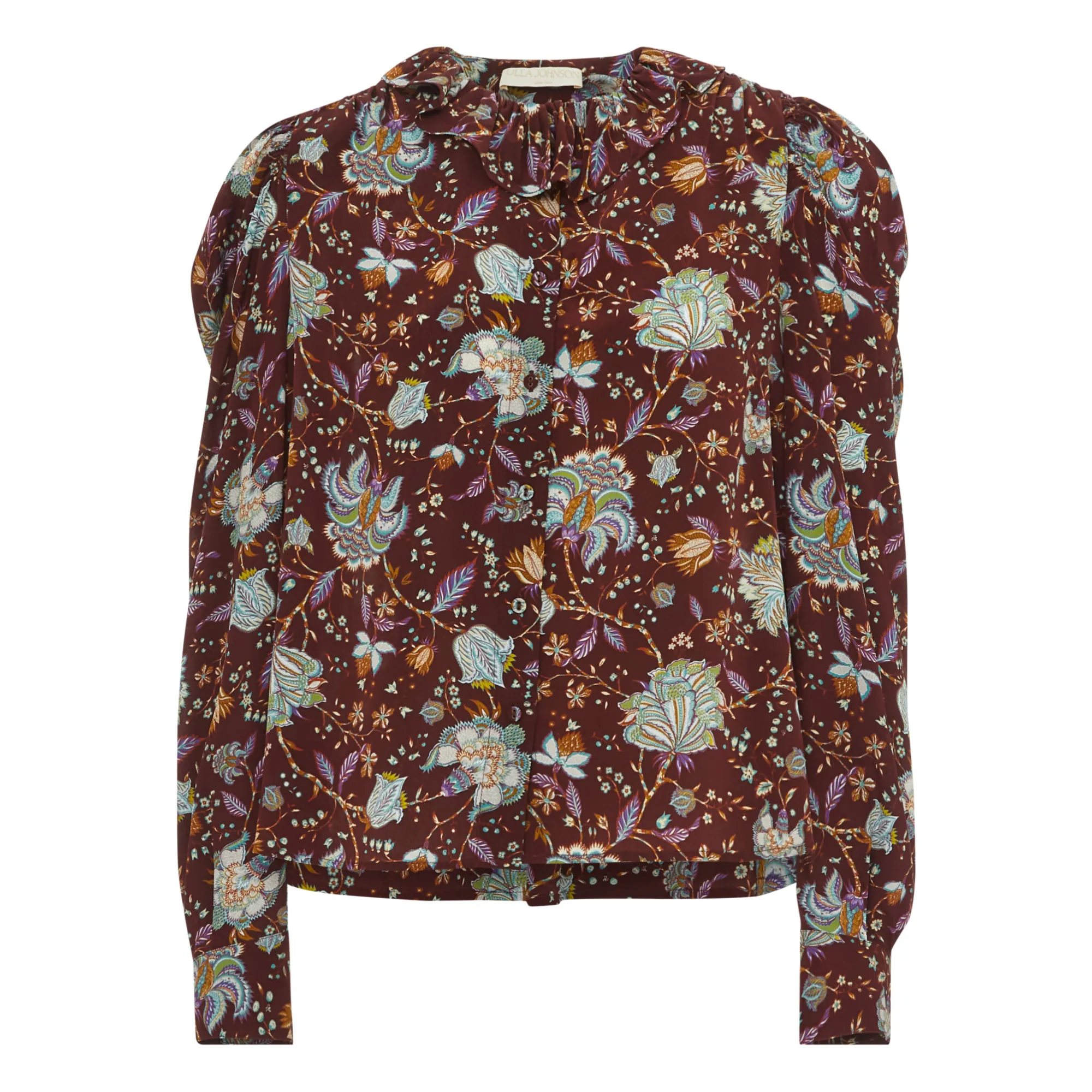 Ulla Johnson Lie De Vin Dara Silk Blouse