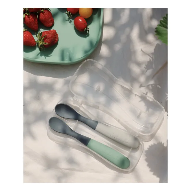 1st age silicone spoons - Set of 2 | Sage