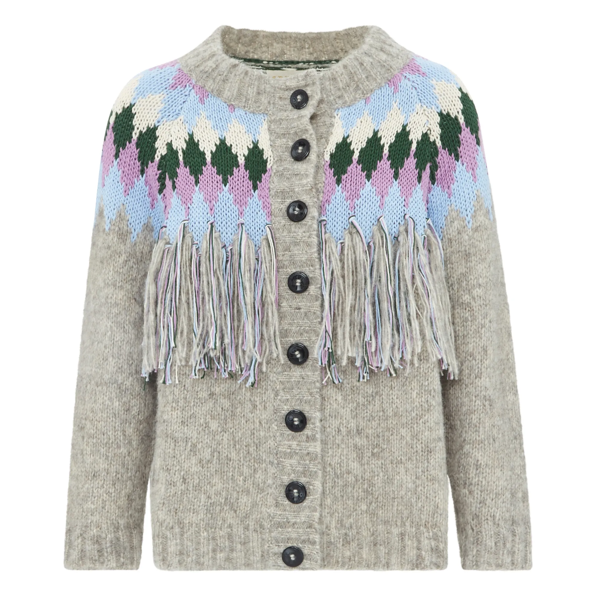 Stella Pardo Grey Josette Royal Baby Alpaca And Organic Cotton Cardigan