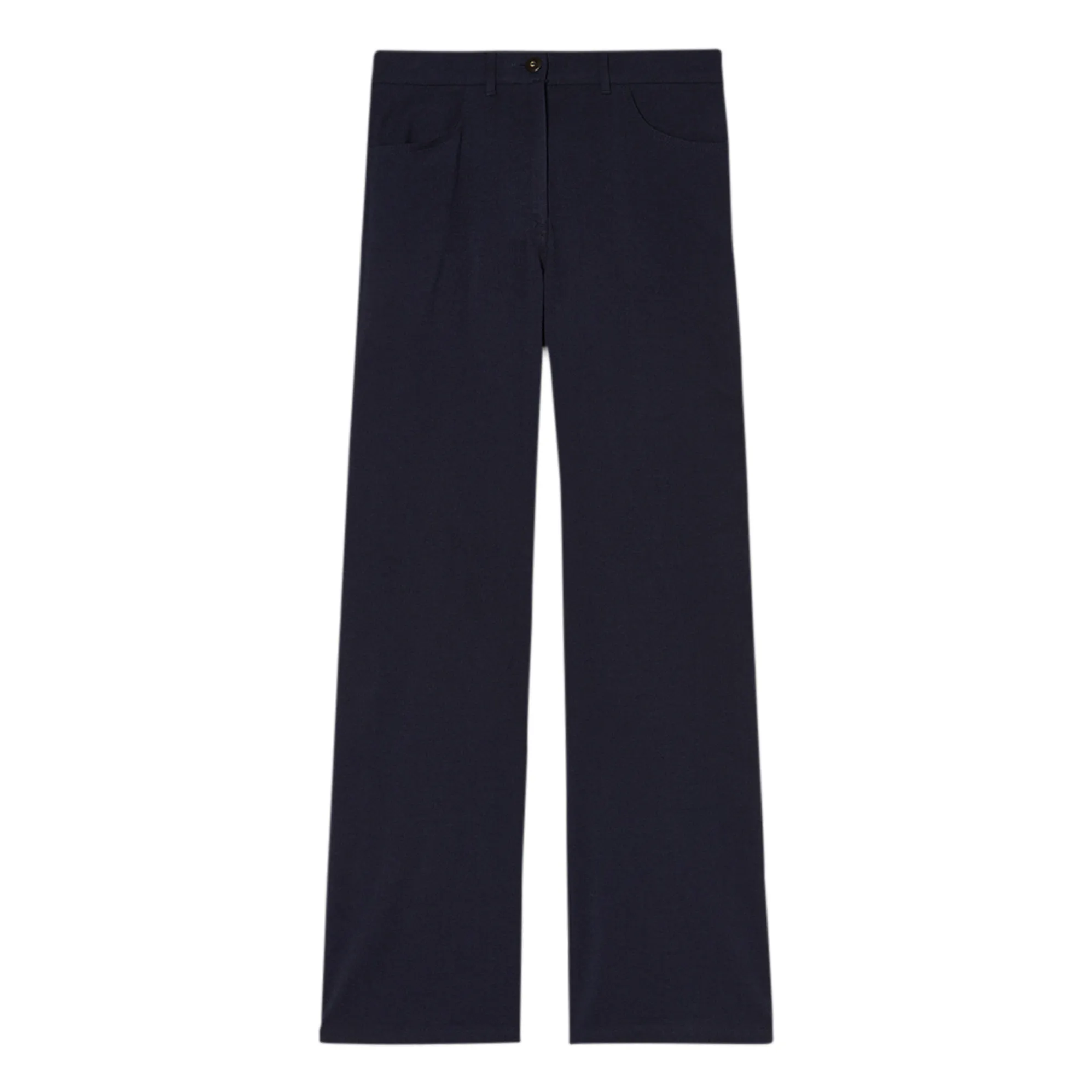 Momoni Navy Blue Virgin Wool Urban Trousers