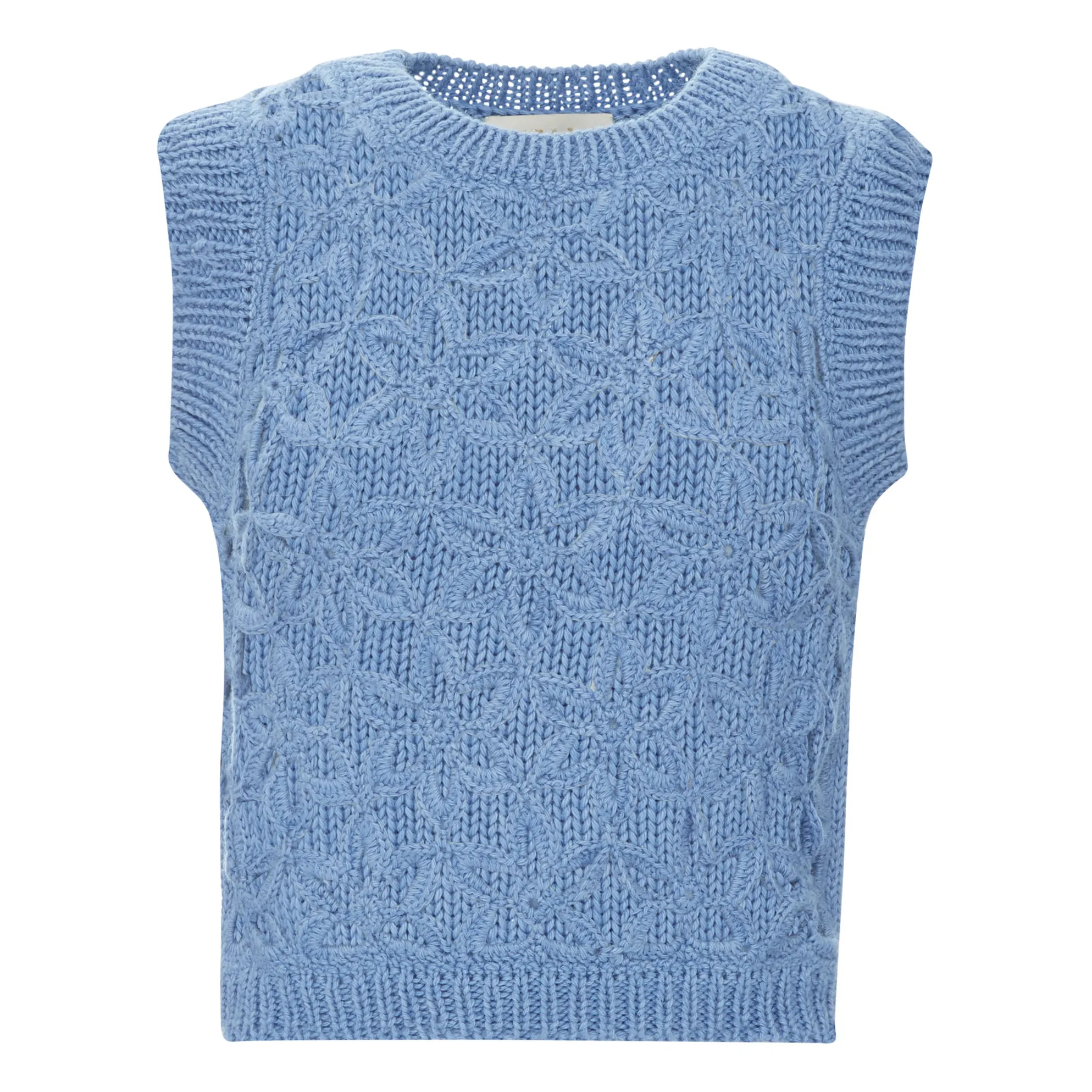 Stella Pardo Women's Light Blue X Smallable Exclusive - Lupe Sleeveless Sweater