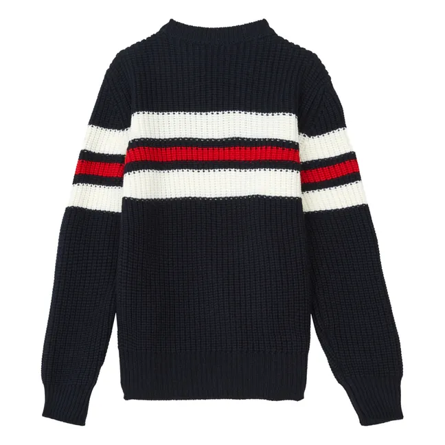 Striped Knitted Sweater | Blue
