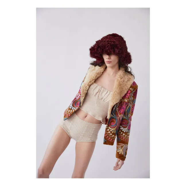 Vaiana Embroidered Jacket | Brown