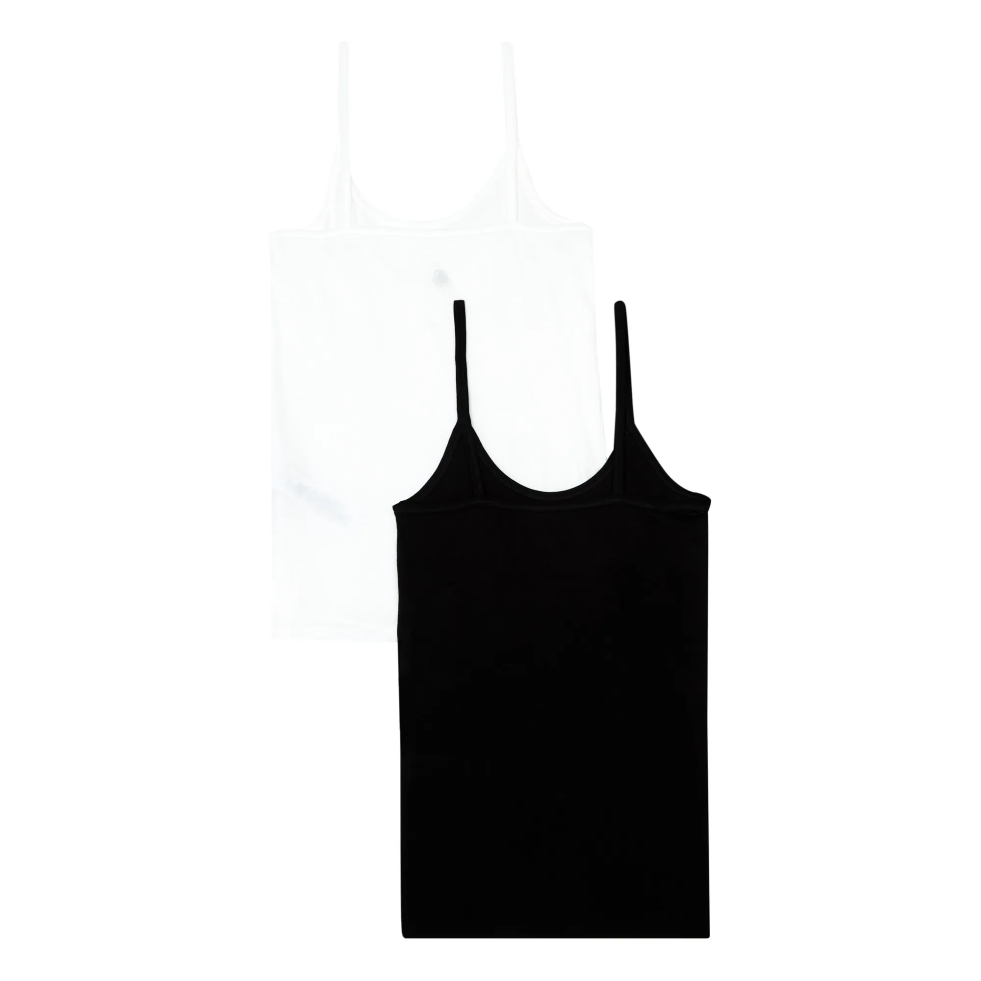 Petit Bateau Women's Noir/Blanc Set Of 2 Tank Tops - Collection