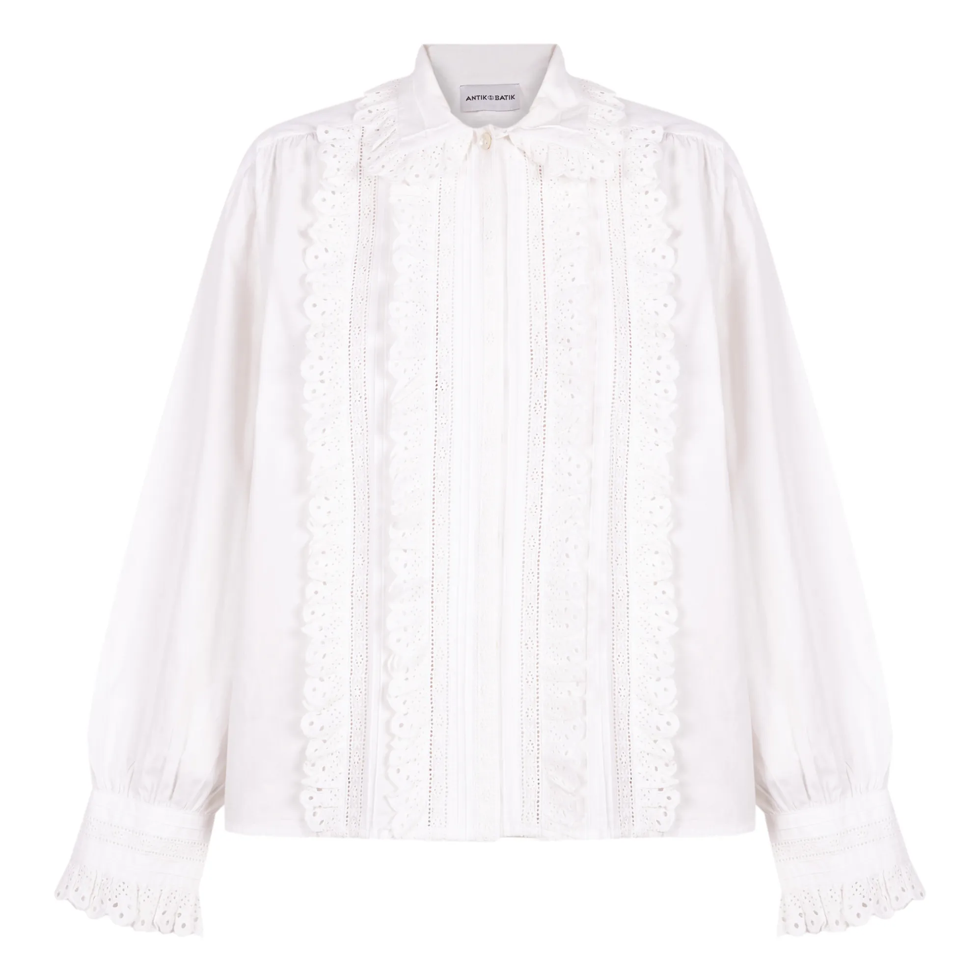 Antik Batik Cream Big Diane Cotton Poplin Blouse