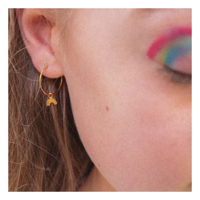 Small Rainbow Asymmetric Creoles | Gold