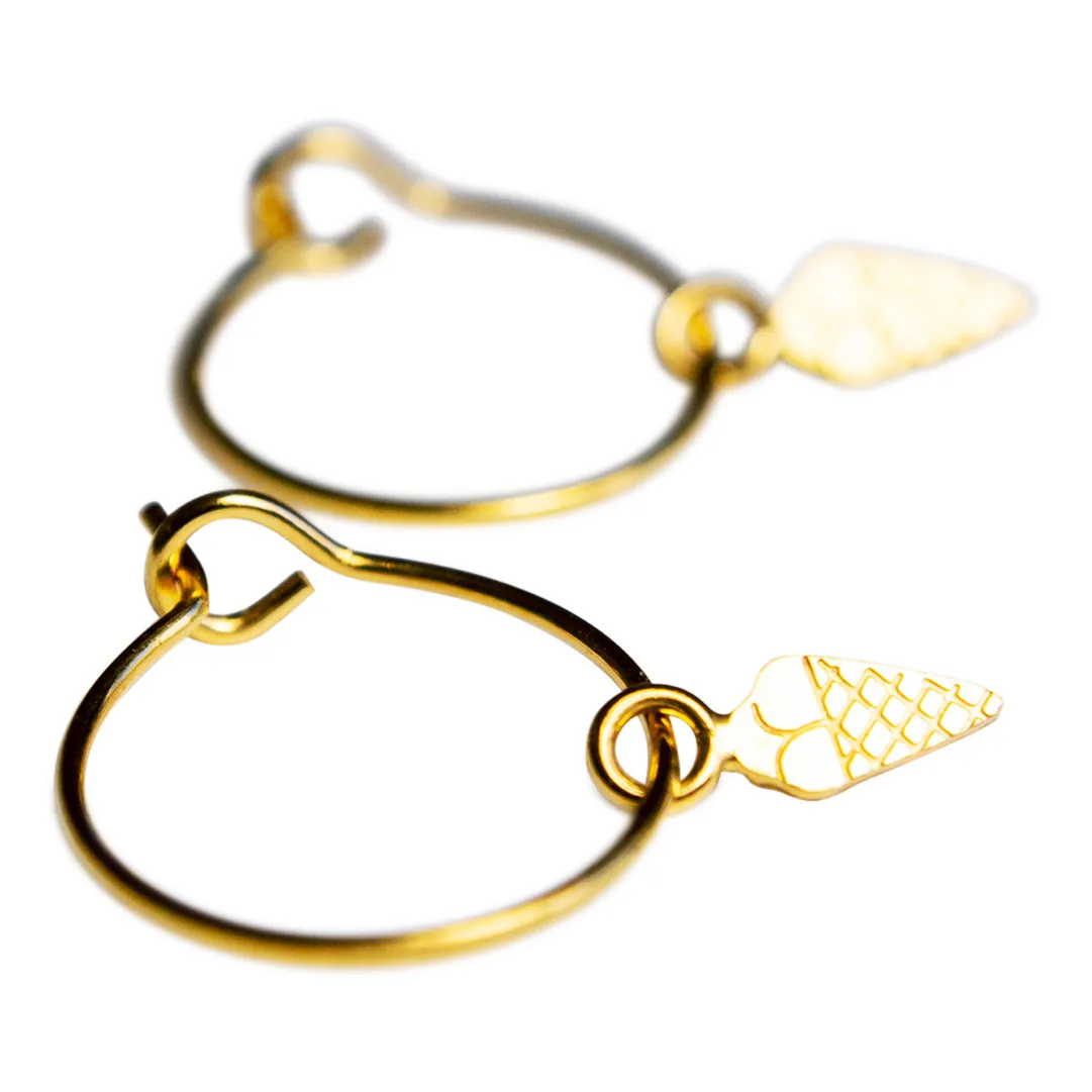 Adorabili Gold Petites Créoles Ice Cream