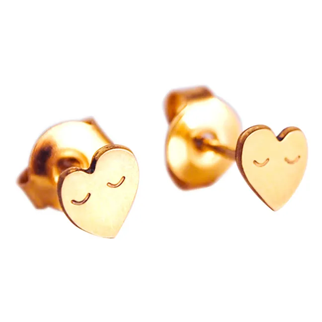 Heart earrings | Gold