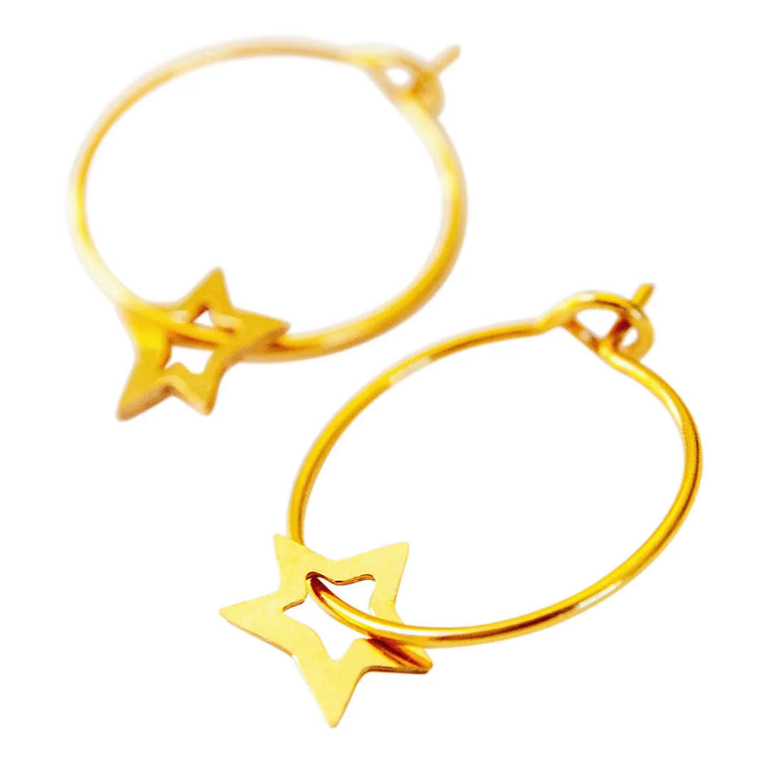 Adorabili Gold Small Star Hoops X Smallable