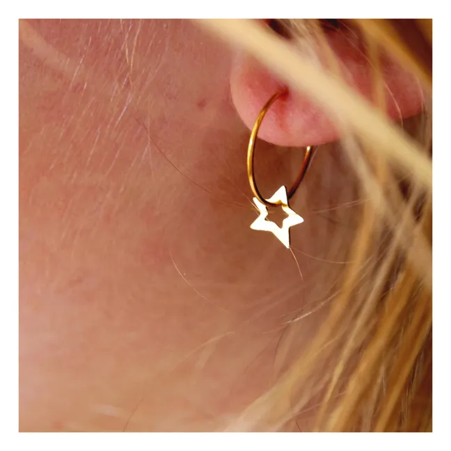 Small Star Hoops x Smallable | Gold