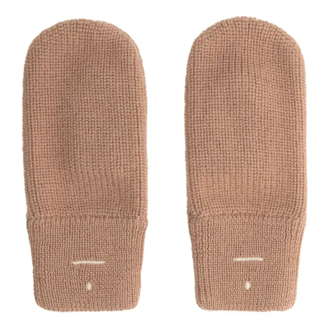 Knitted Mittens | Camel