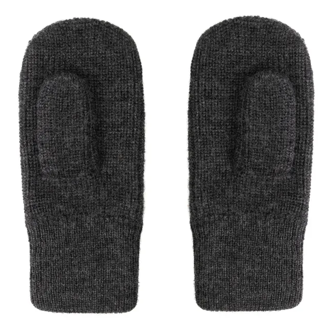 Knitted Mittens | Charcoal grey