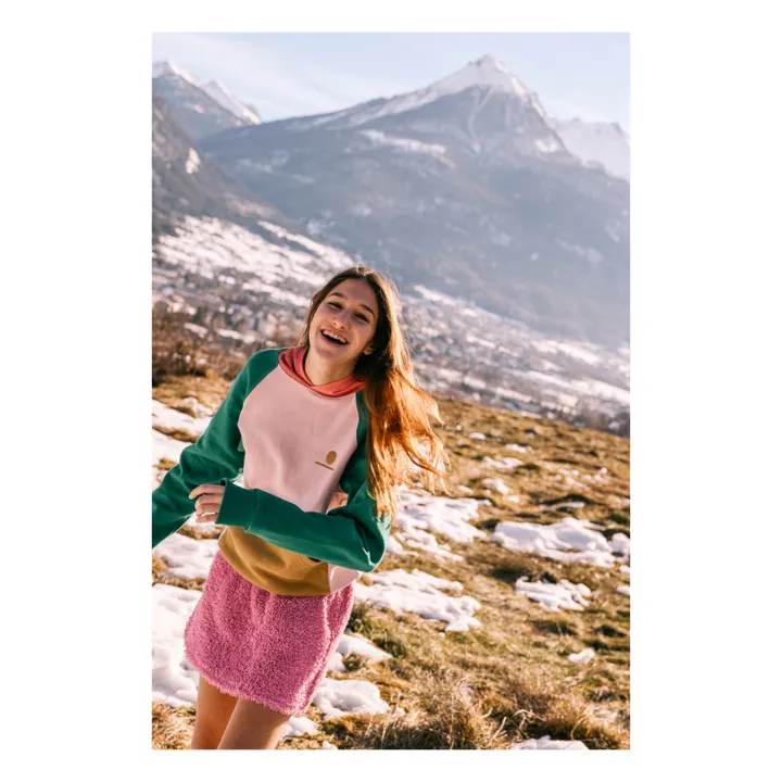 Sudadera con capucha de algodón ecológico Ali | Rosa- Imagen del producto n°2