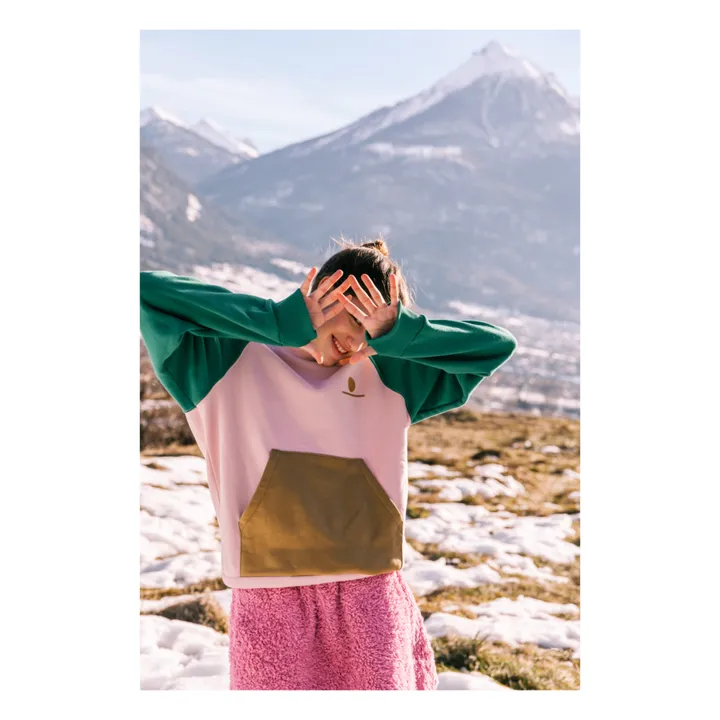 Sudadera con capucha de algodón ecológico Ali | Rosa- Imagen del producto n°3