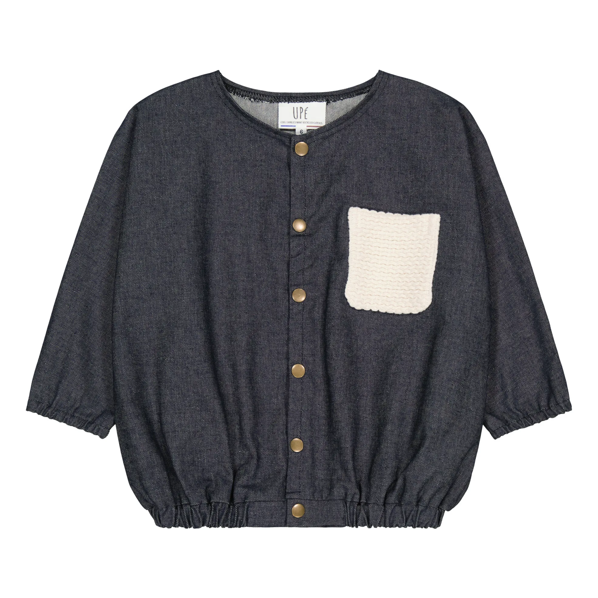 Upé Charcoal Grey Denim Jacket In Recycled Cotton