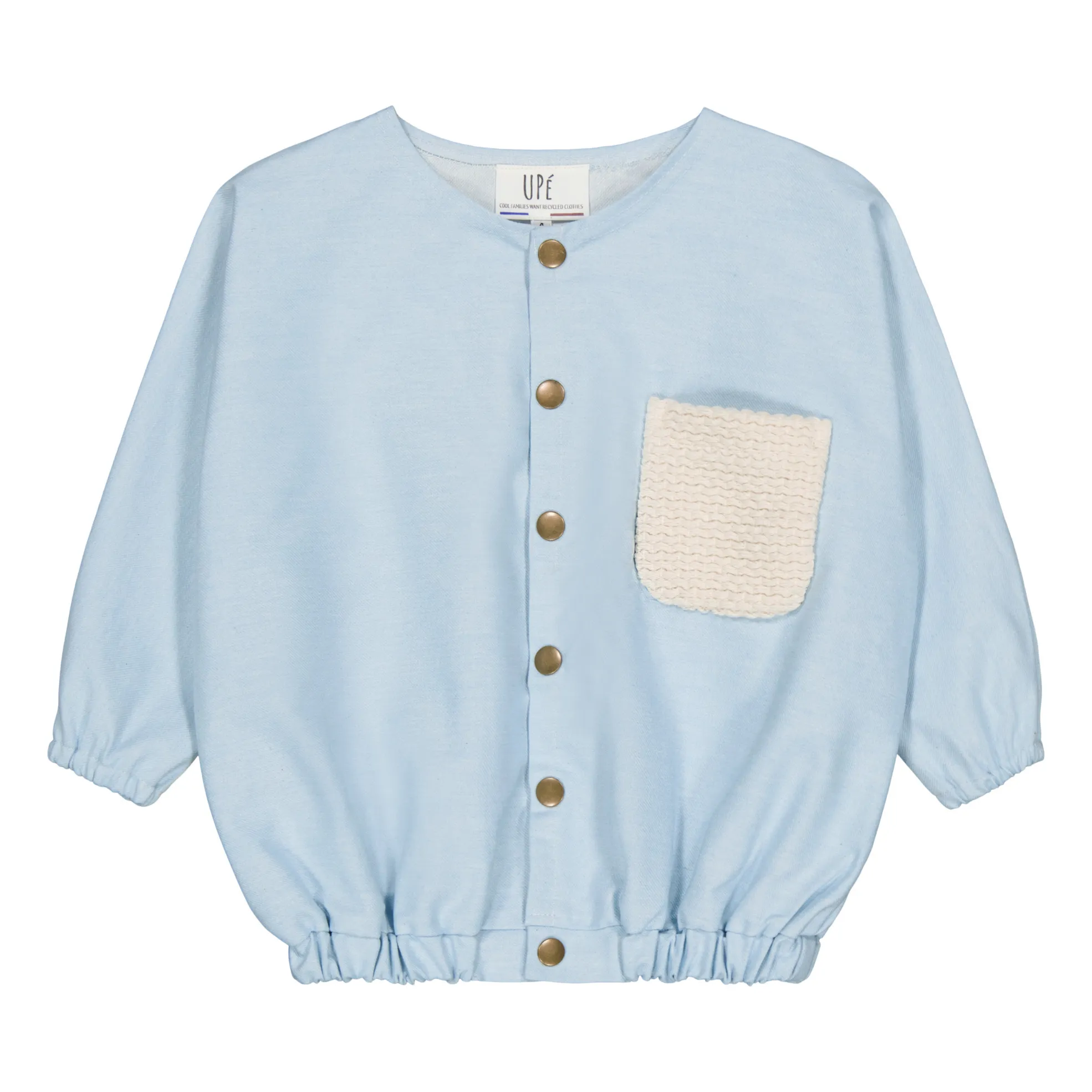 Upé Light Blue Denim Jacket In Recycled Cotton