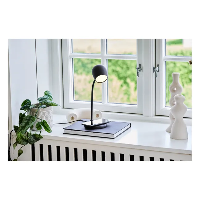 Lamp with Ellie cordless charger | Black