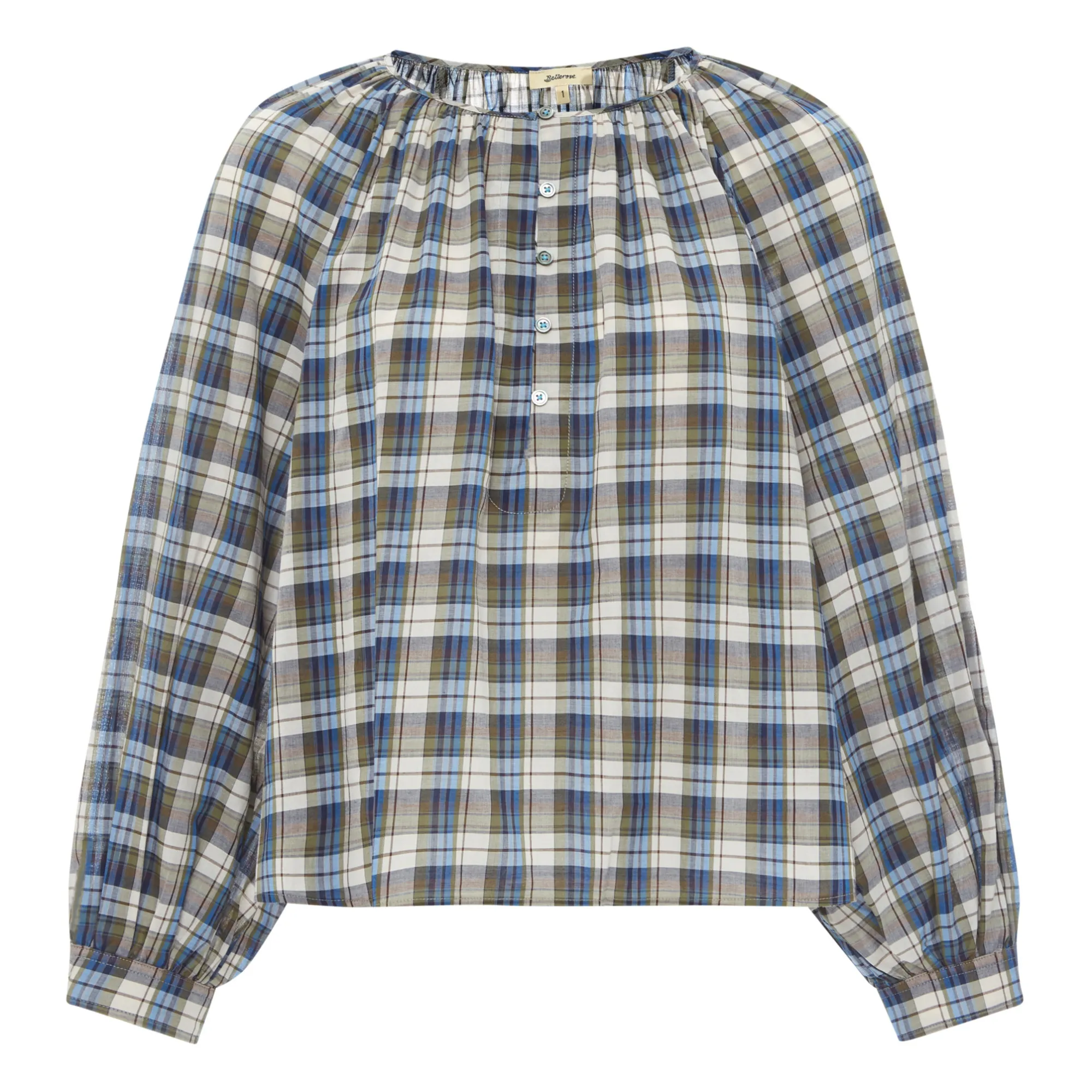 Bellerose Women's Grey Haiti Carreaux Blouse - Collection