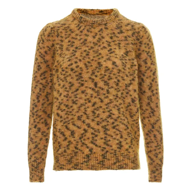 Pullover Mat Leopard Kid Mohair und Merino | Beige