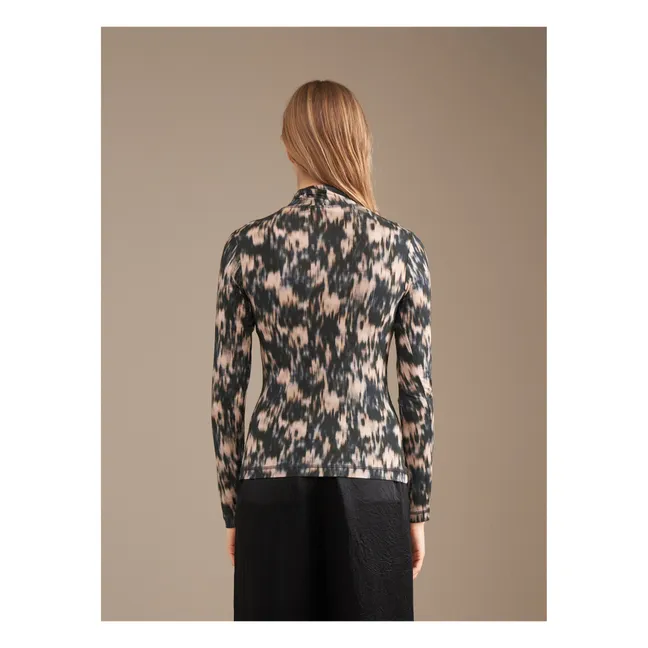 T-shirt Col Roulé Vinny Imprimé - Collection Femme | Gris foncé