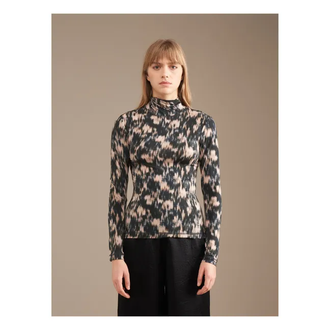 T-shirt Col Roulé Vinny Imprimé - Collection Femme | Gris foncé