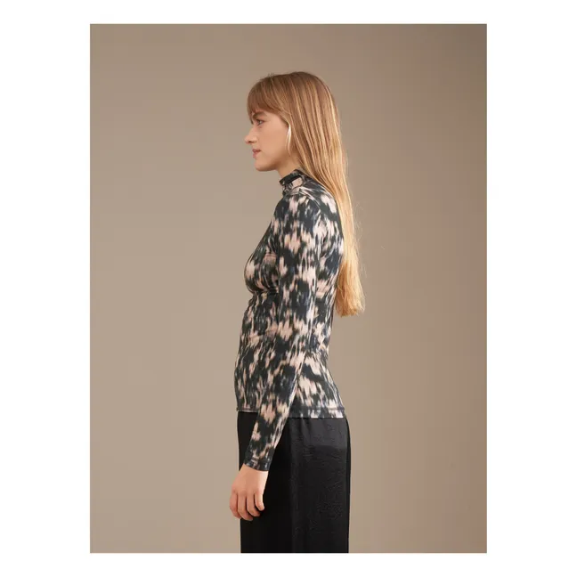 T-shirt Col Roulé Vinny Imprimé - Collection Femme | Gris foncé