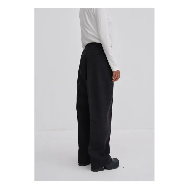 Pantalones Theis de lana virgen | Gris Antracita- Imagen del producto n°2