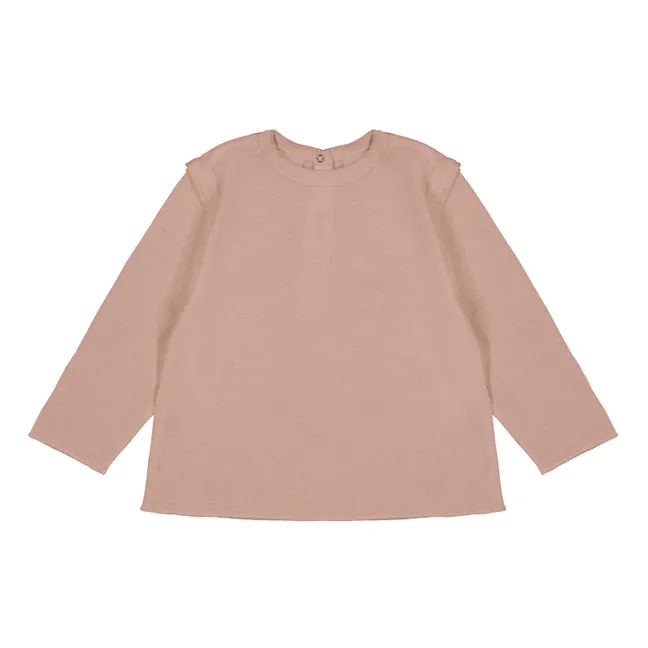 Lala Organic Pima Cotton T-Shirt | Powder pink