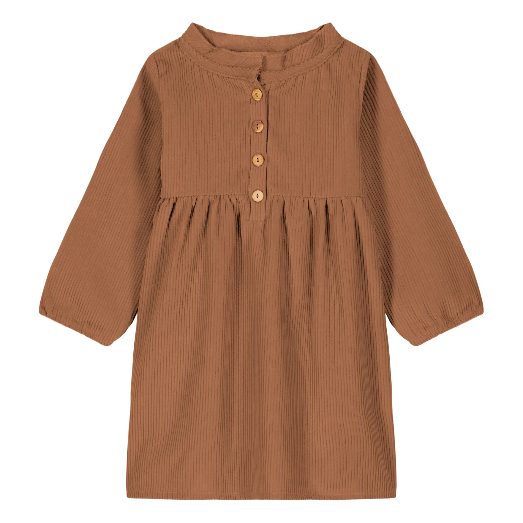 Studio Bohème Chocolate Milleraies Velvet Organic Cotton Dress Vermont