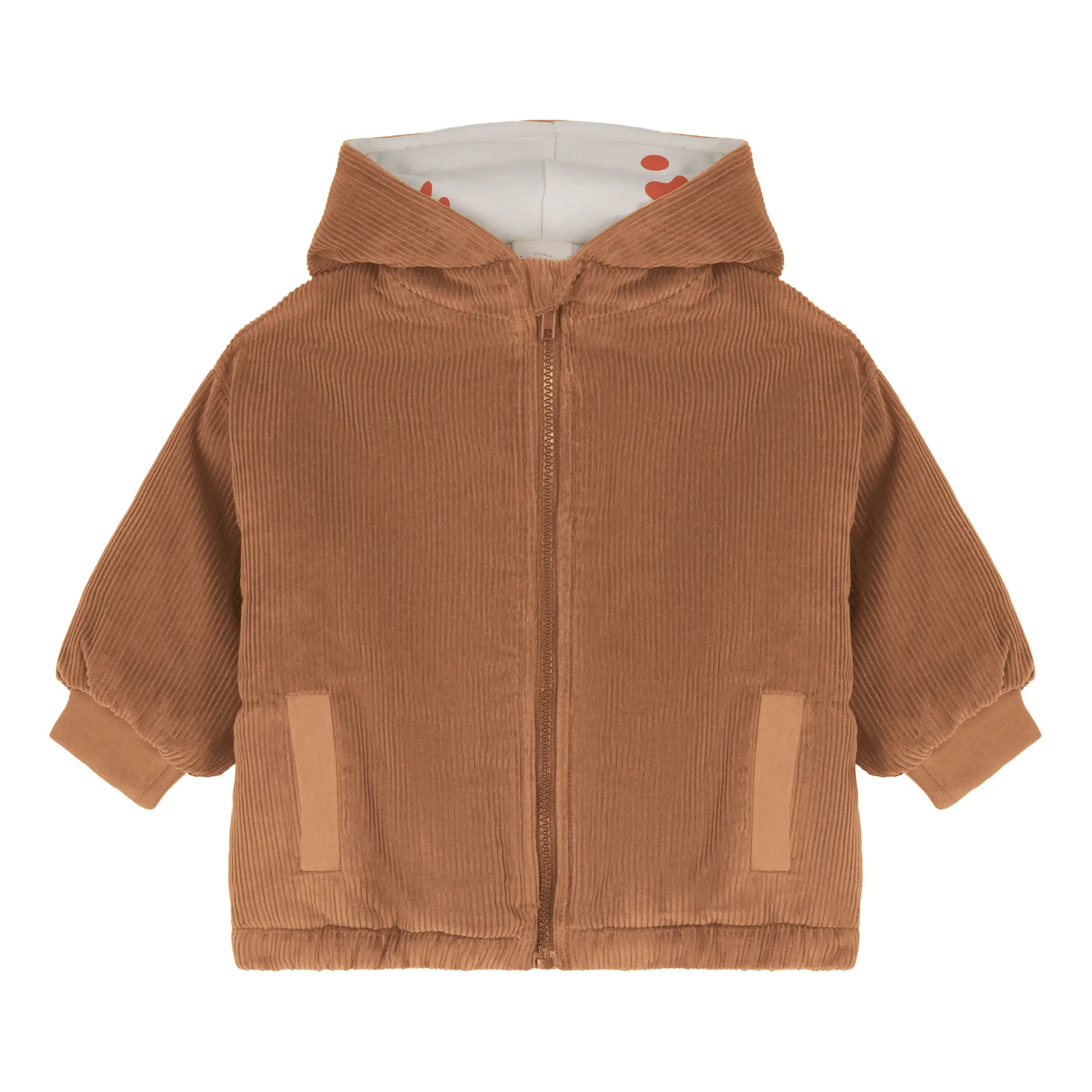 Studio Bohème Caramel Milleraies Organic Cotton Velour Hooded Jacket Frio