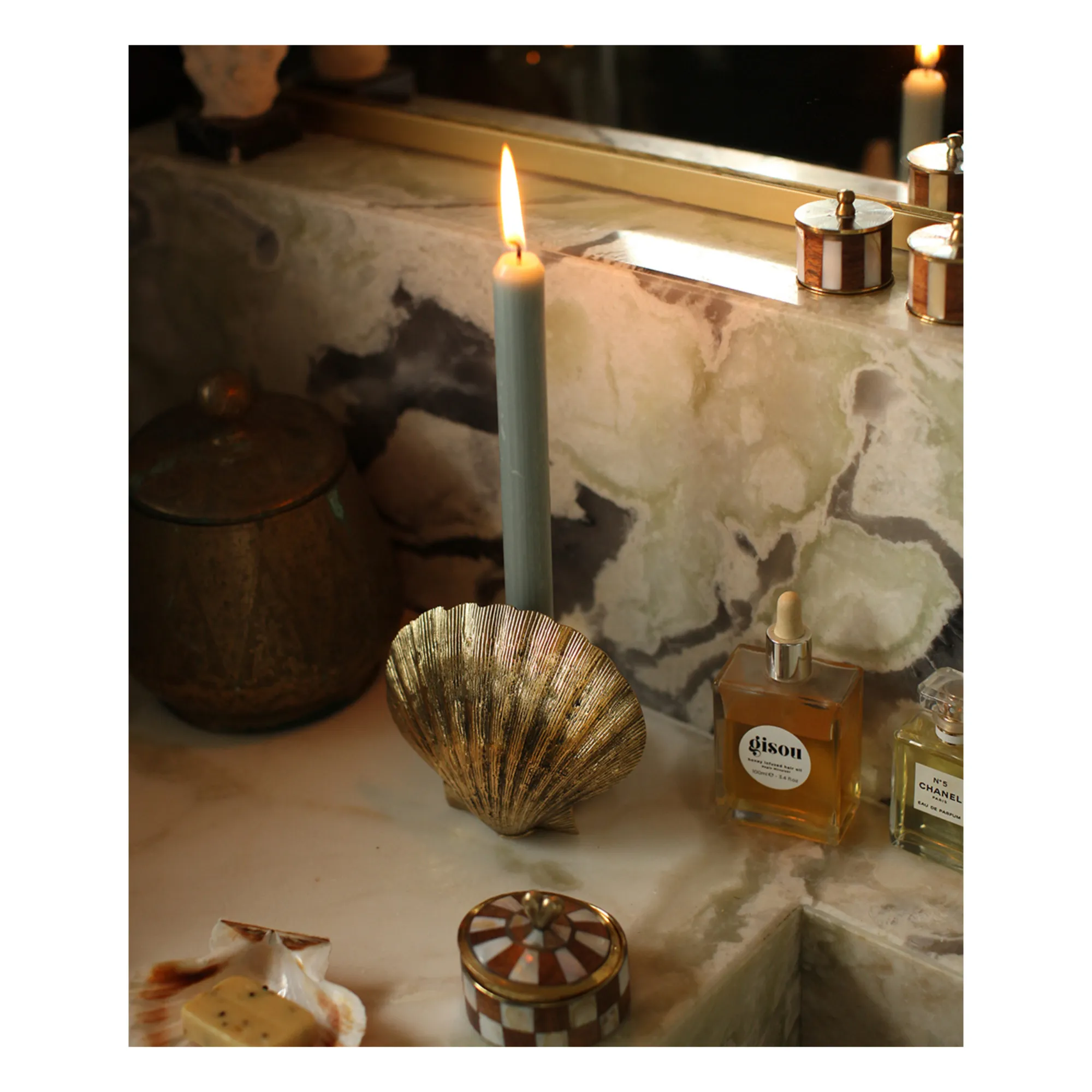 Petite boîte rayée Woody Circus | Blanc- Image produit n°4