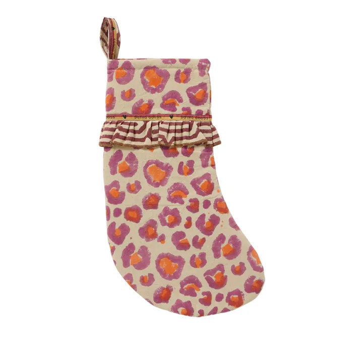 Botte de Noël en coton | Rose- Image produit n°0