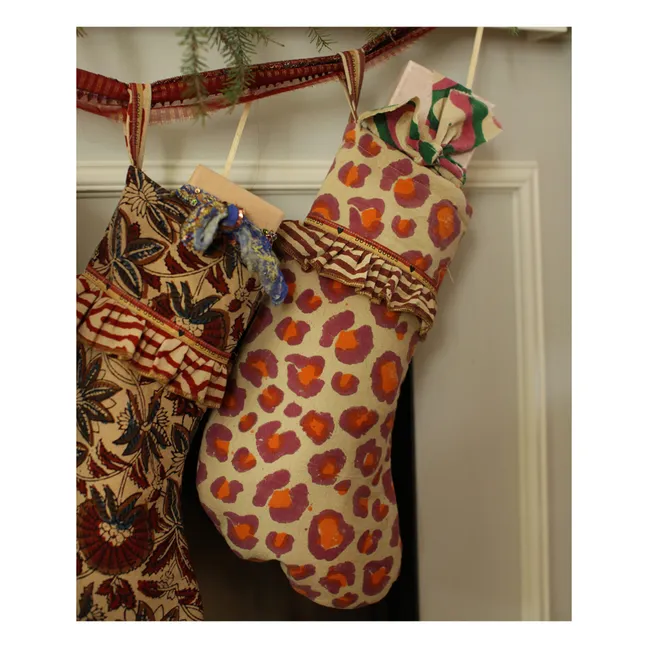 Cotton Christmas boot | Pink