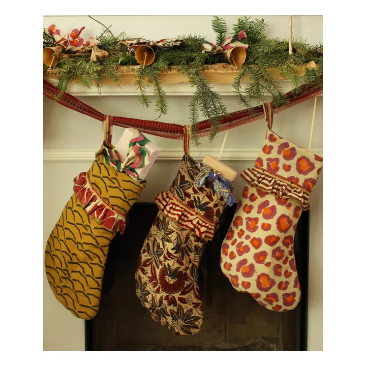 Botte de Noël en coton | Rose- Image produit n°3