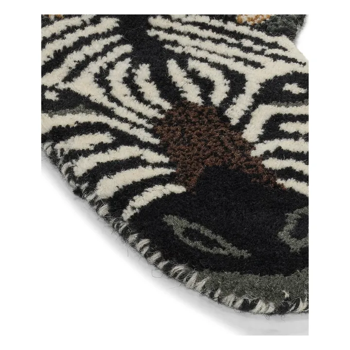 Tapis zèbre en laine | Noir/Blanc- Image produit n°3