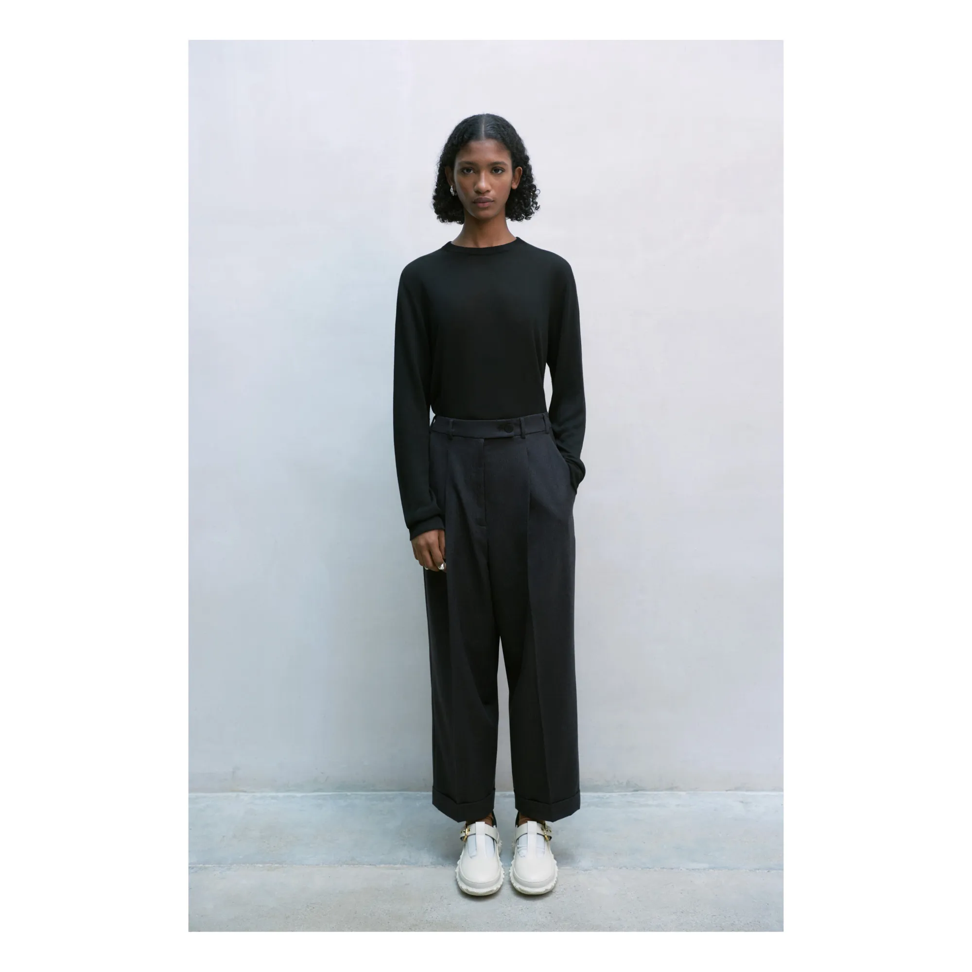 Pantalon Masculine Laine | Gris anthracite- Image produit n°1