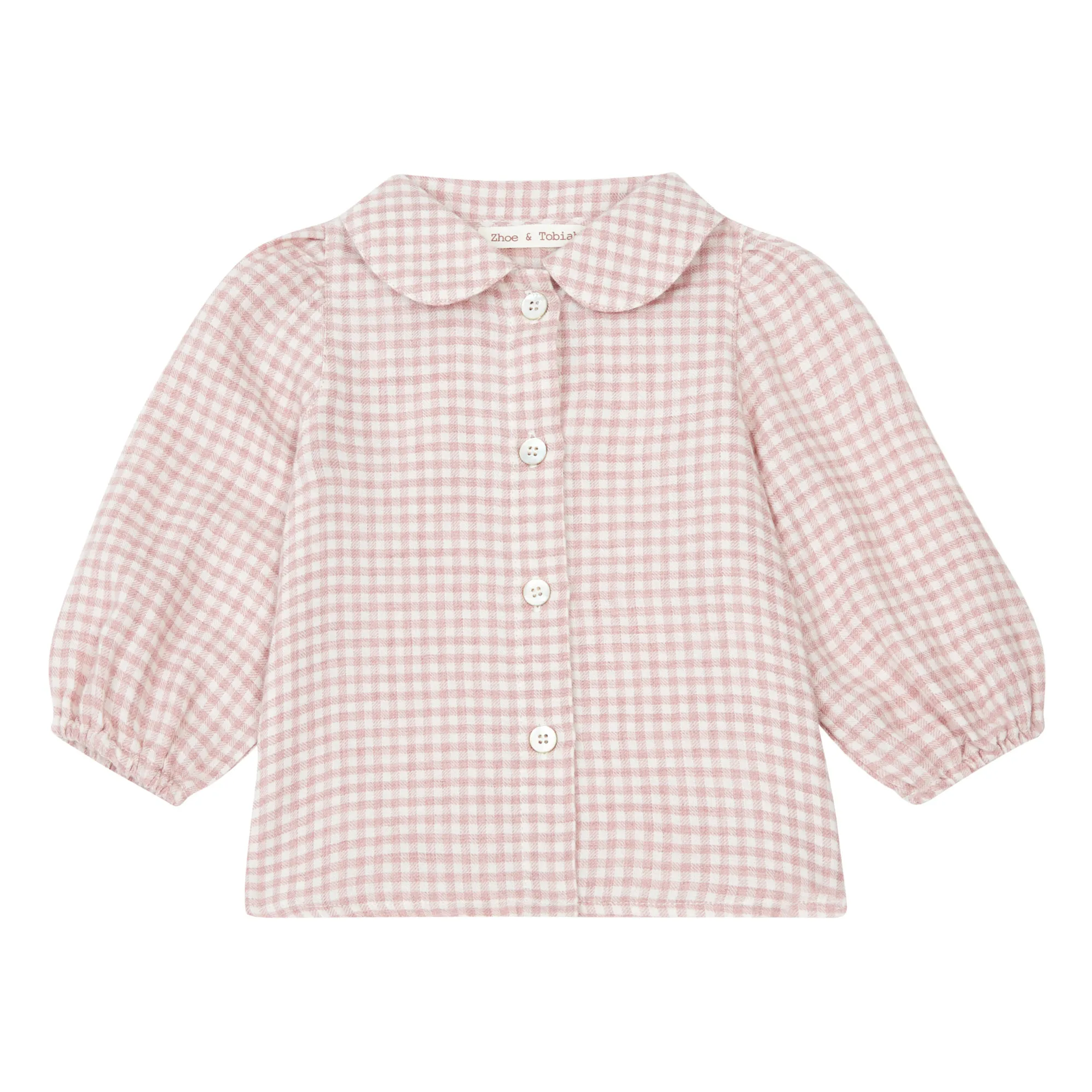 Zhoe & Tobiah Pink Checked Blouse