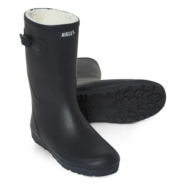 Woody-Pop Filled Rain Boots | Navy blue