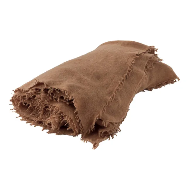 Lancio in cashmere con frange | Beige