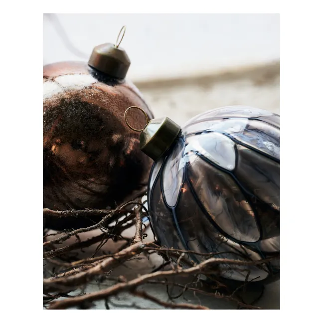 Boule de Noël Runy - Lot de 2 | Marron