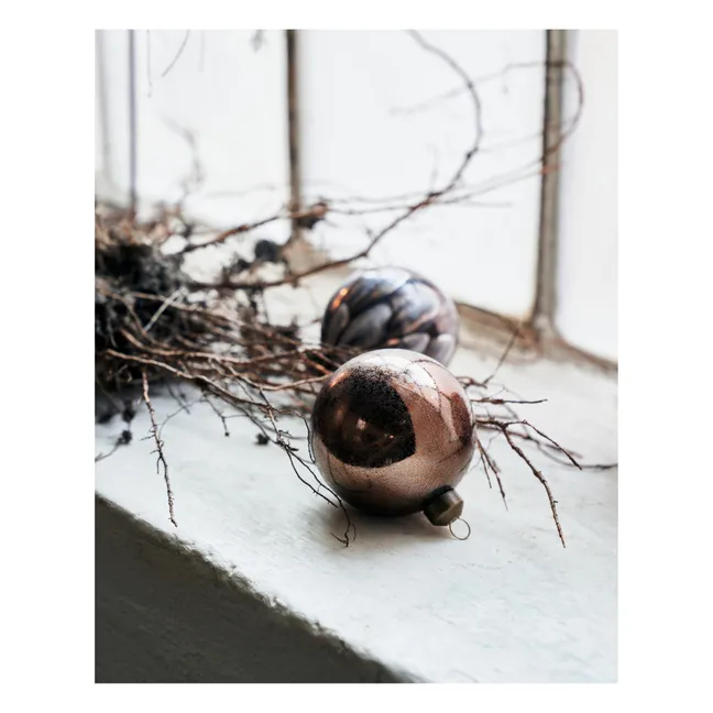 Boule de Noël Runy - Lot de 2 | Marron
