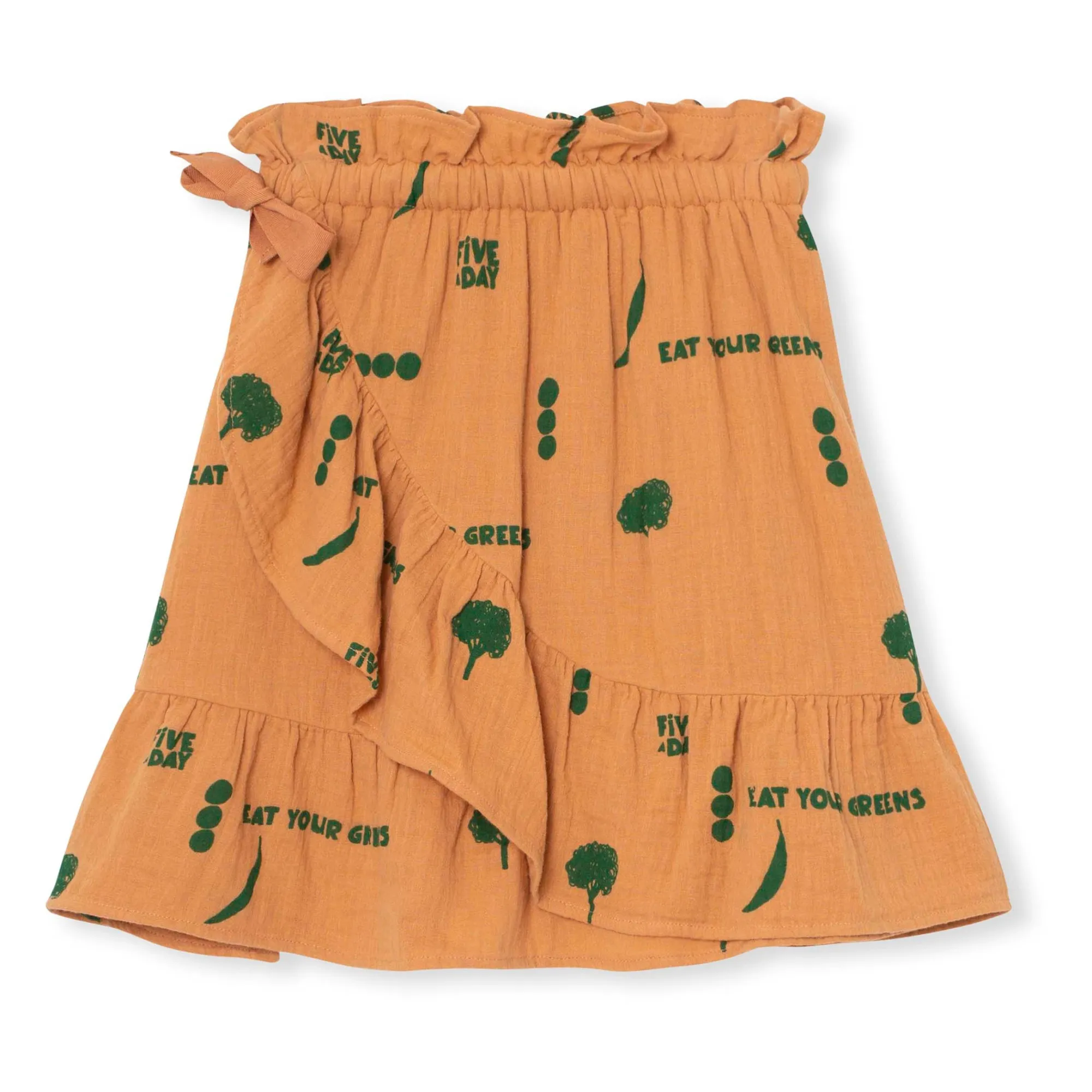 A Monday In Copenhagen Orange Alma Organic Cotton Chiffon Skirt