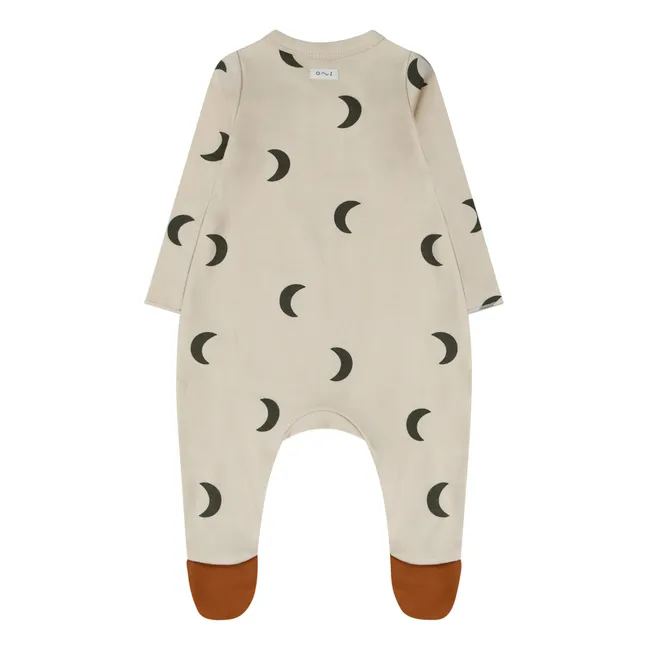 Pyjama mit Füßen Bio-Baumwolle Monde | Sandfarben